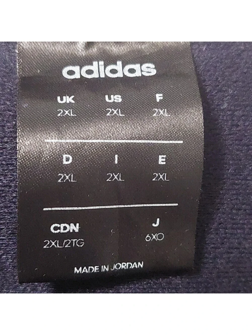 Adidas Men's 2XL Navy Track Jacket with White Stripes